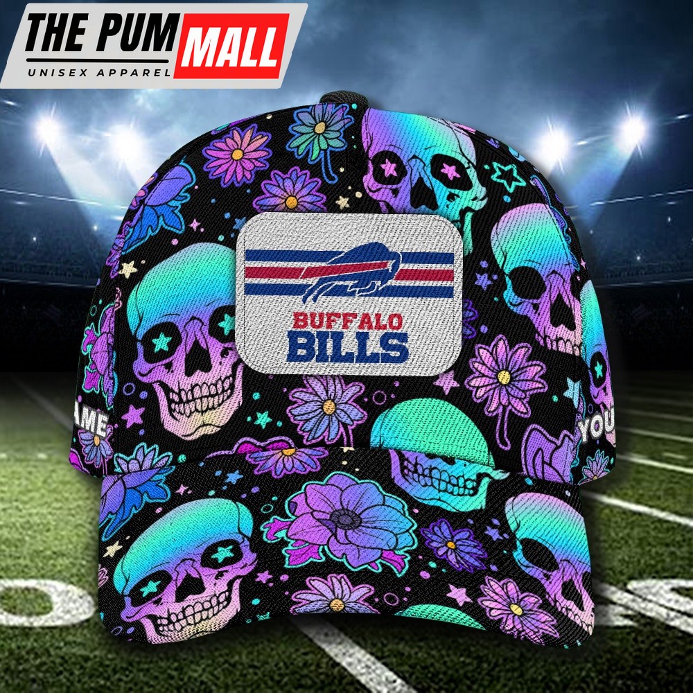 NFL Buffalo Bills Special Football Skull Halloween Custom Baseball Cap