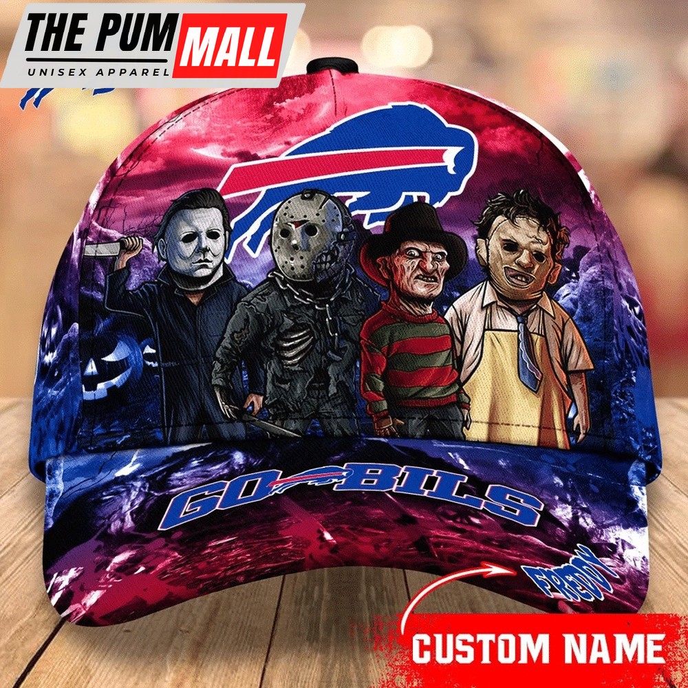 NFL Buffalo Bills Special Horror Movie Characters Halloween Baseball Cap