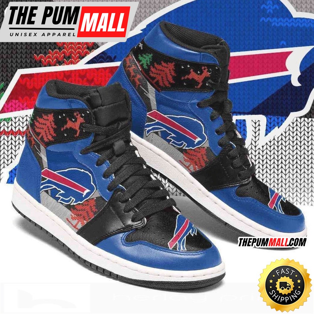 NFL Buffalo Bills Ugly Christmas Air Jd 1 High Sneakers