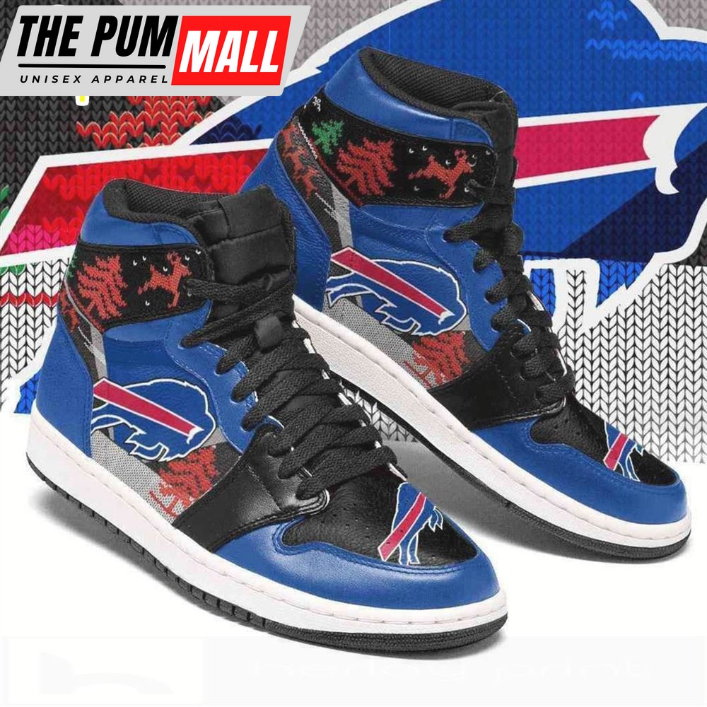 NFL Buffalo Bills Ugly Christmas Air Jd 1 High Sneakers