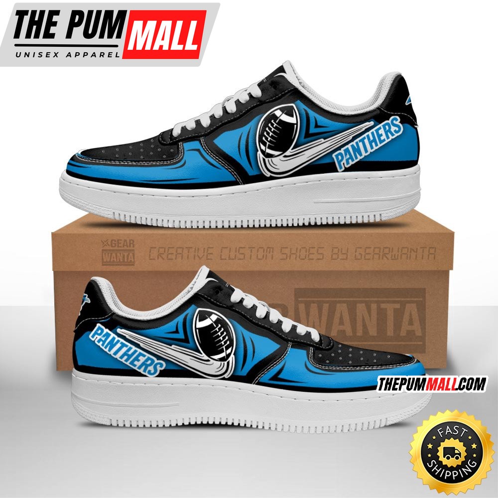 NFL Carolina Panthers Air Force 1 Shoes Football Sneaker Shoes