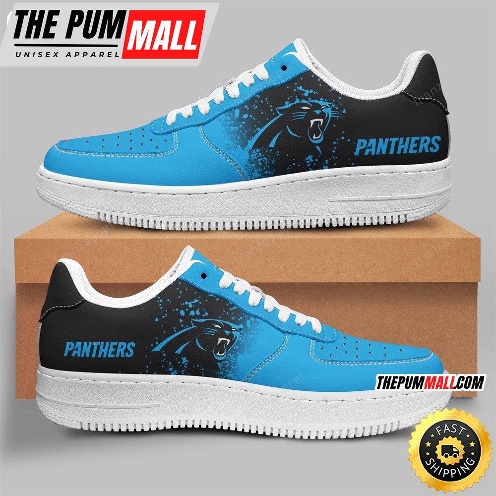 NFL Carolina Panthers Air Force 1 Shoes Football Sports Shoes