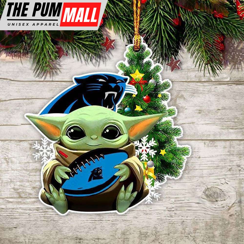 NFL Carolina Panthers Baby Yoda Christmas Ornament Xmas Tree Decoration Limited Edition