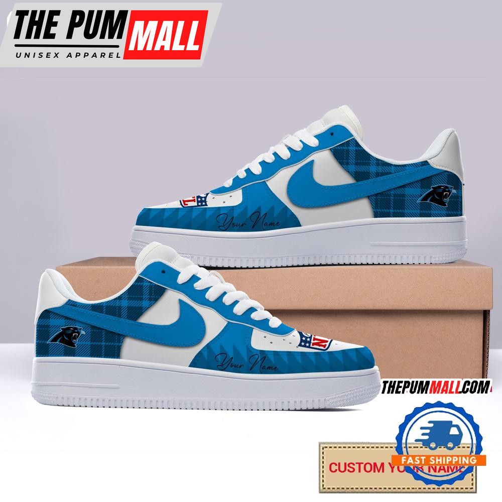 NFL Carolina Panthers Christmas Logo Pattern Custom Air Force 1 Shoes Sneaker