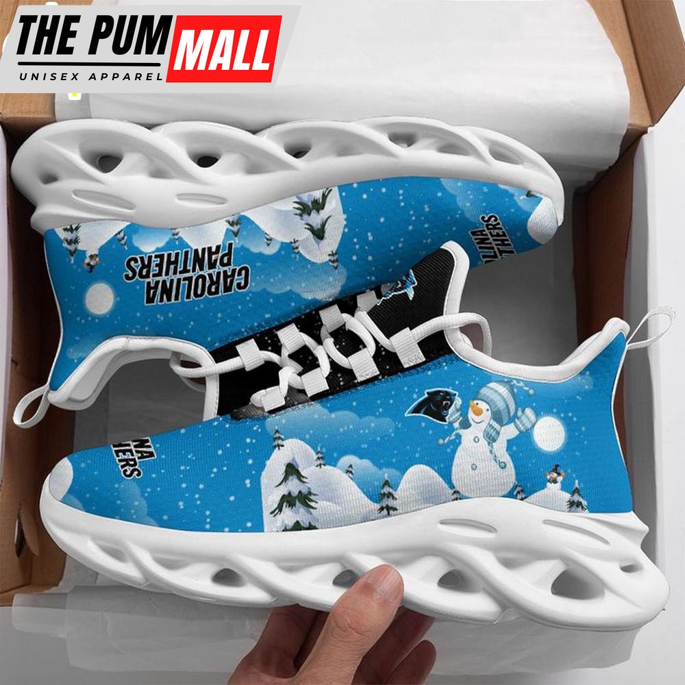 NFL Carolina Panthers Christmas Snowman Max Soul Shoes