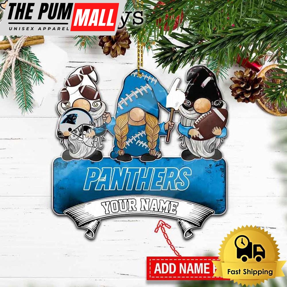 NFL Carolina Panthers Custom Gnome Christmas Ornament Limited Edition