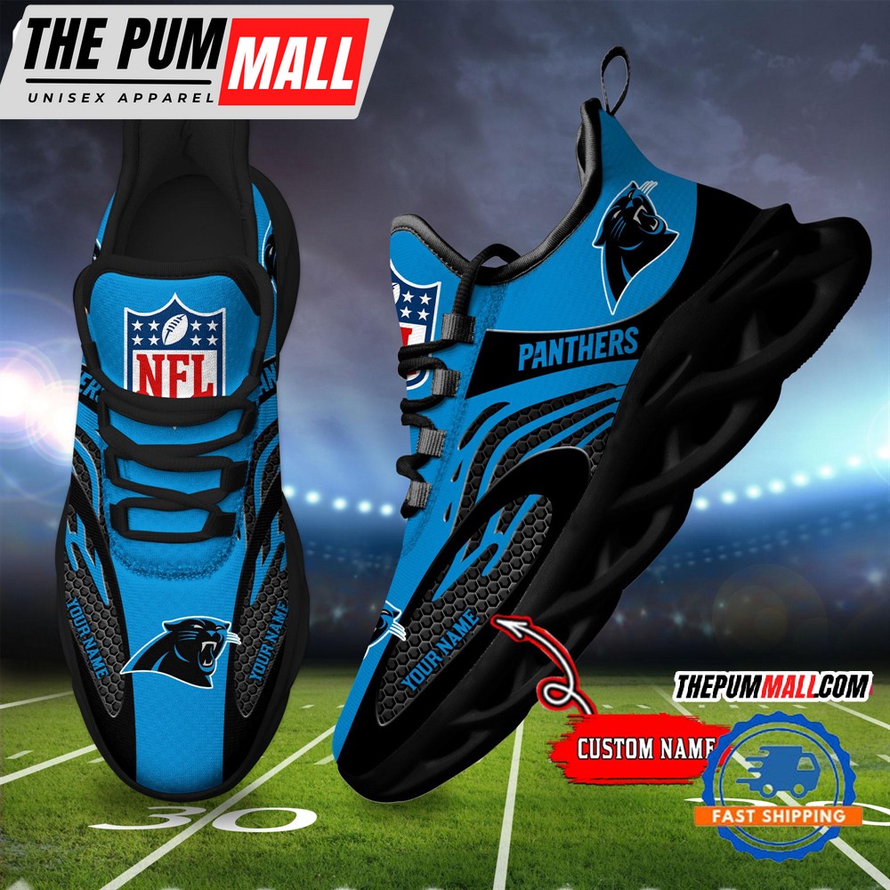 NFL Carolina Panthers Football Logo Team New Design Max Soul Shoes Sneaker