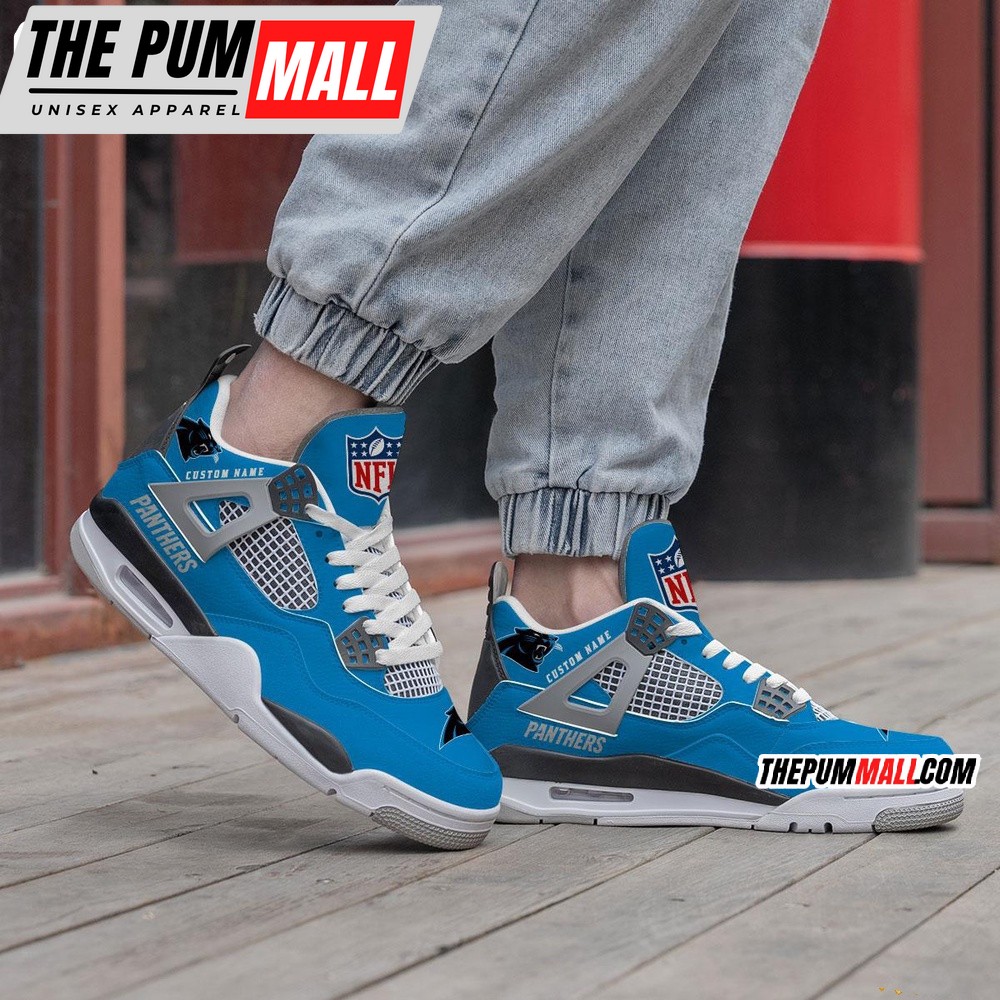 nfl-carolina-panthers-football-team-air-jordan-4-shoes-sneaker-fsotn6wk NFL Carolina Panthers Football Team Air Jordan 4 Shoes Sneaker