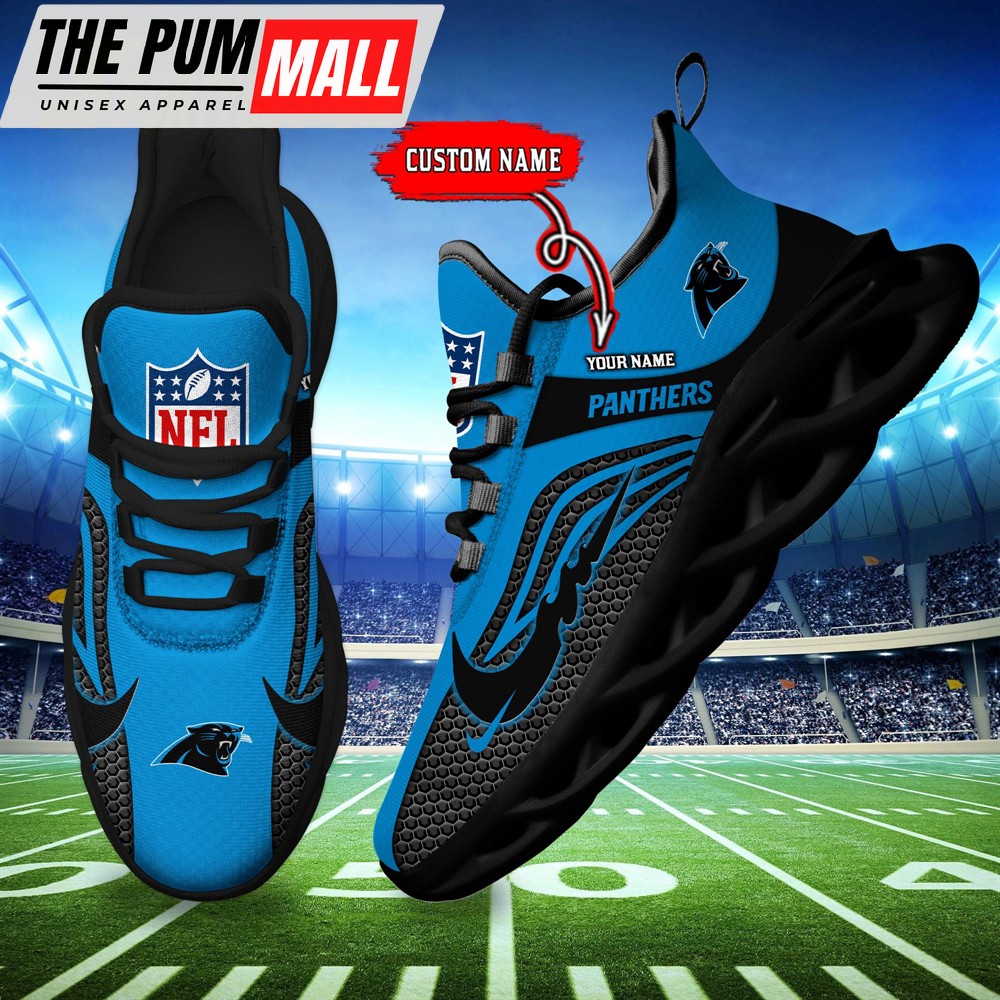 NFL Carolina Panthers Football Team New Design Max Soul Shoes Sneaker