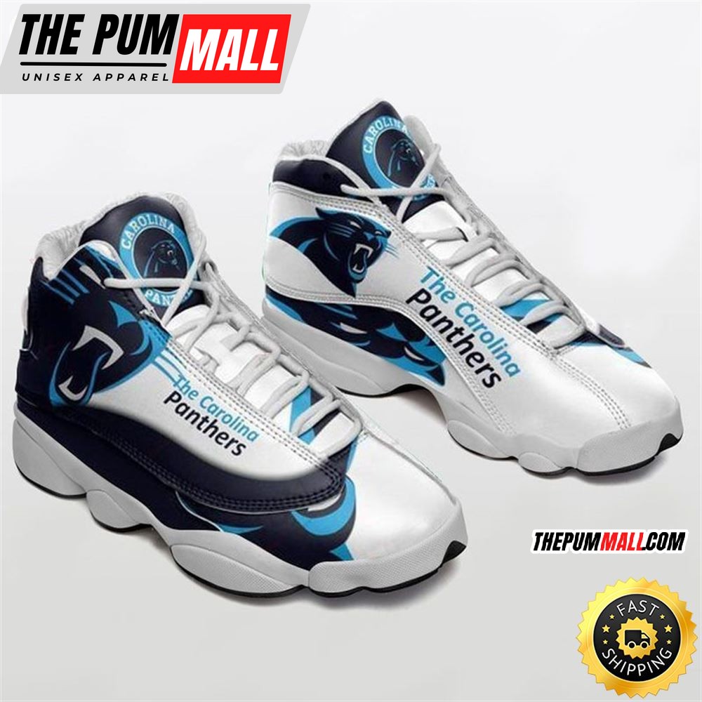 NFL Carolina Panthers Grey Black Air Jd 13 Shoes