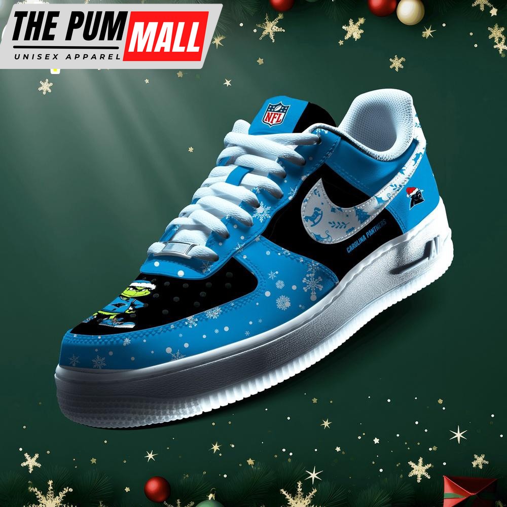 NFL Carolina Panthers Grinch Merry Christmas Sport Air Force 1 Shoes