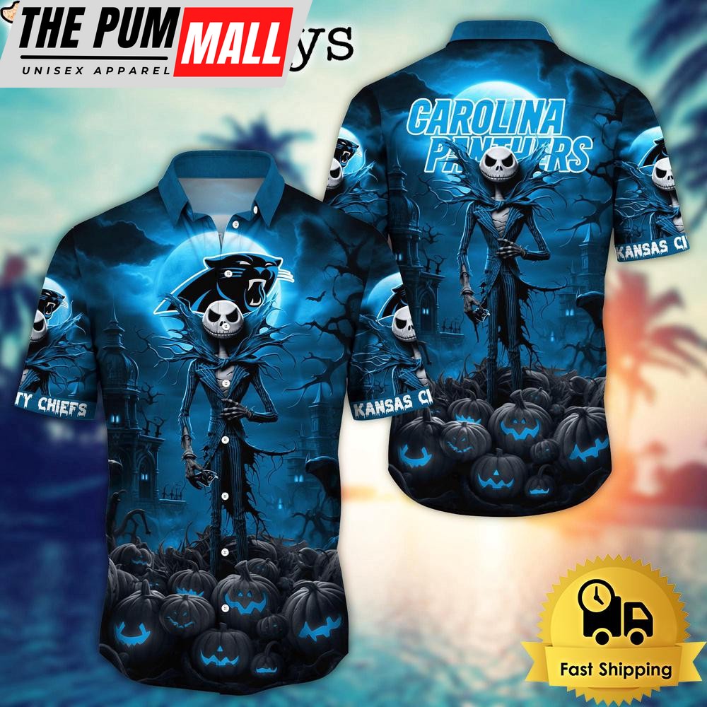 NFL Carolina Panthers Halloween Jack Hawaiian Shirt