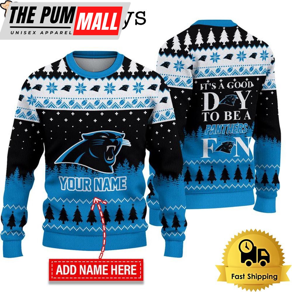 NFL Carolina Panthers It’s A Good Day To Be A Fan Ugly Christmas Sweater