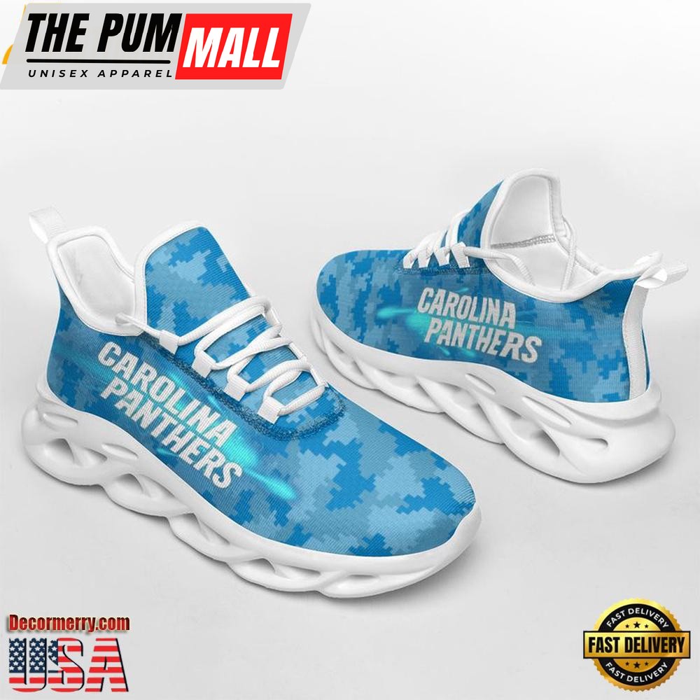 NFL Carolina Panthers Knitted Camouflage Max Soul Shoes , Running Sneakers Shoes