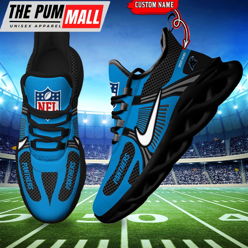 NFL Carolina Panthers Logo Football Team New Season Max Soul Shoes