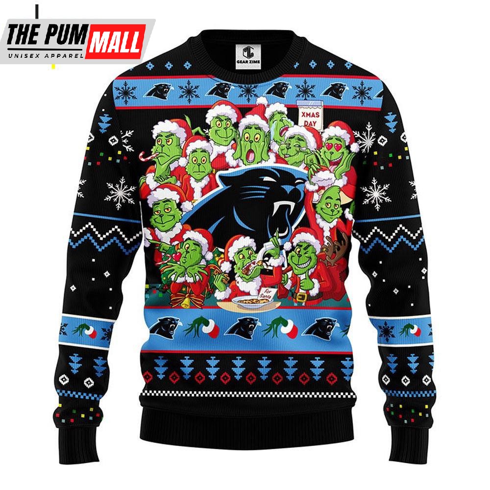 NFL Carolina Panthers The Gricnh Christmas Ugly Sweater