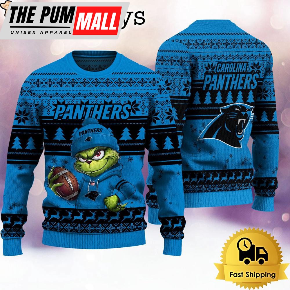 NFL Carolina Panthers The Grinch Ugly Christmas Sweater