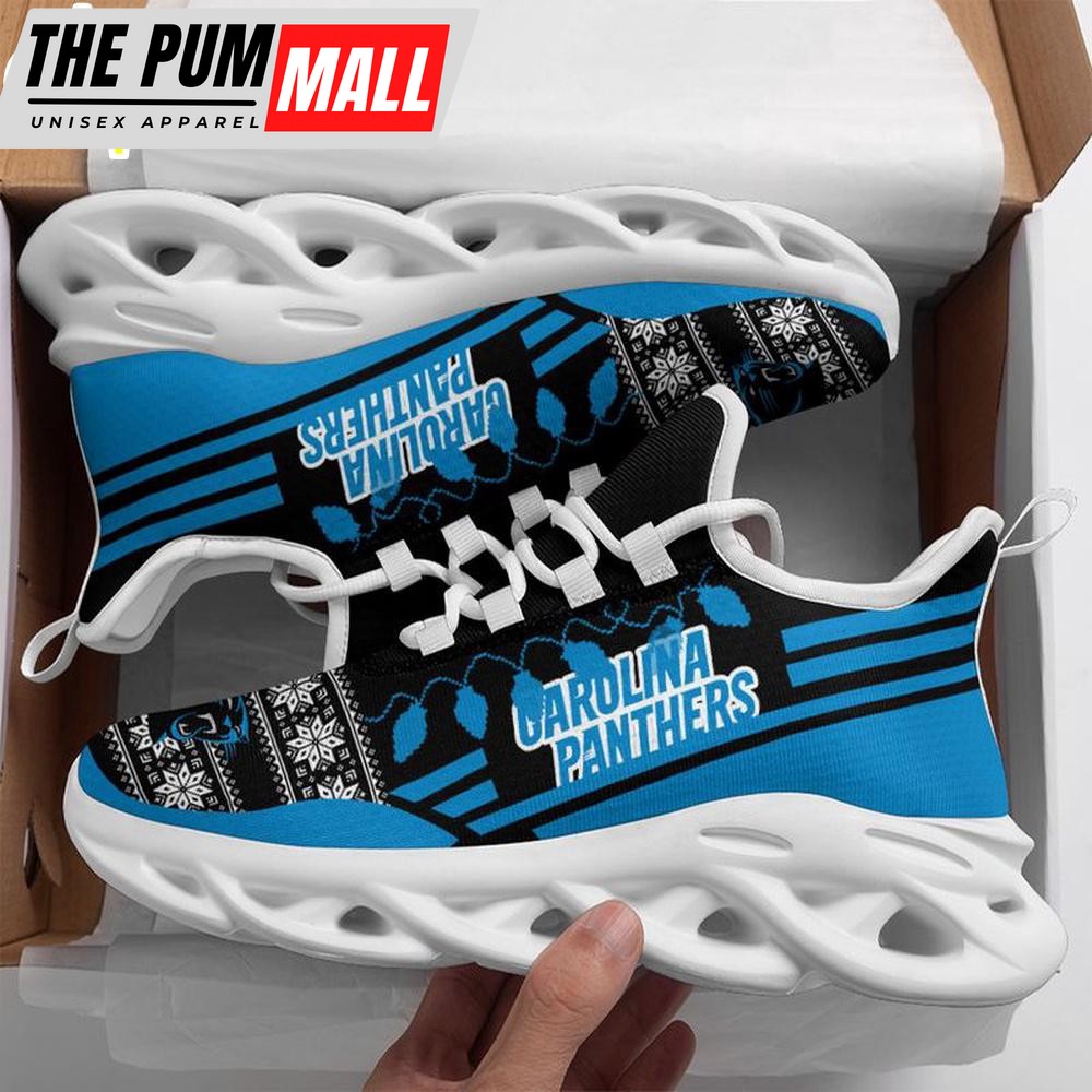 NFL Carolina Panthers X-max Santa Claus Christmas Max Soul Shoes