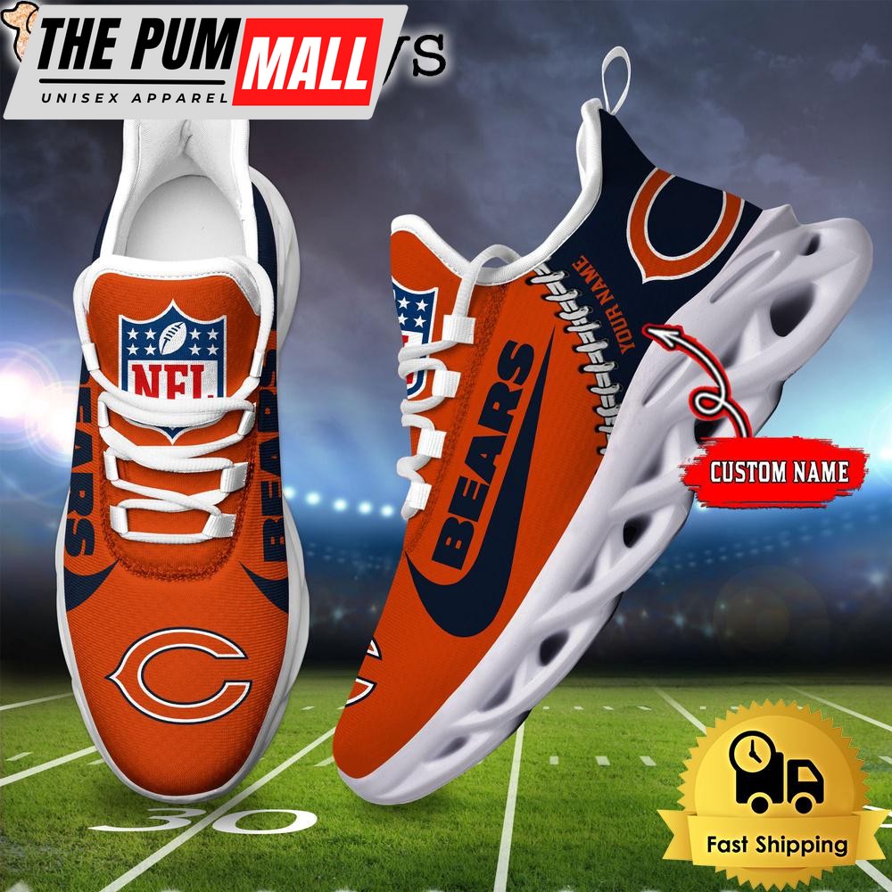 NFL Chicago Bear Custom Name Max Soul Shoes Gift For Fans