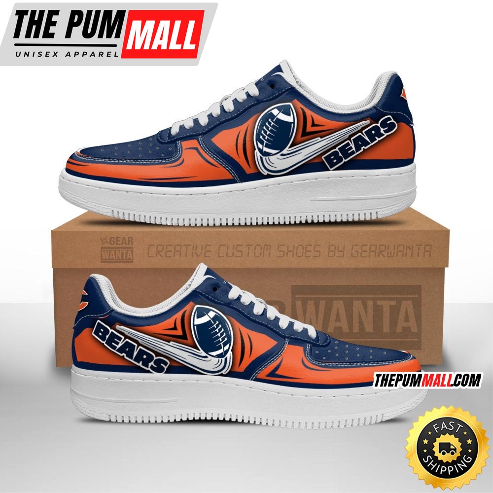 NFL Chicago Bears Air Force 1 Shoes Football Sneaker Shoes