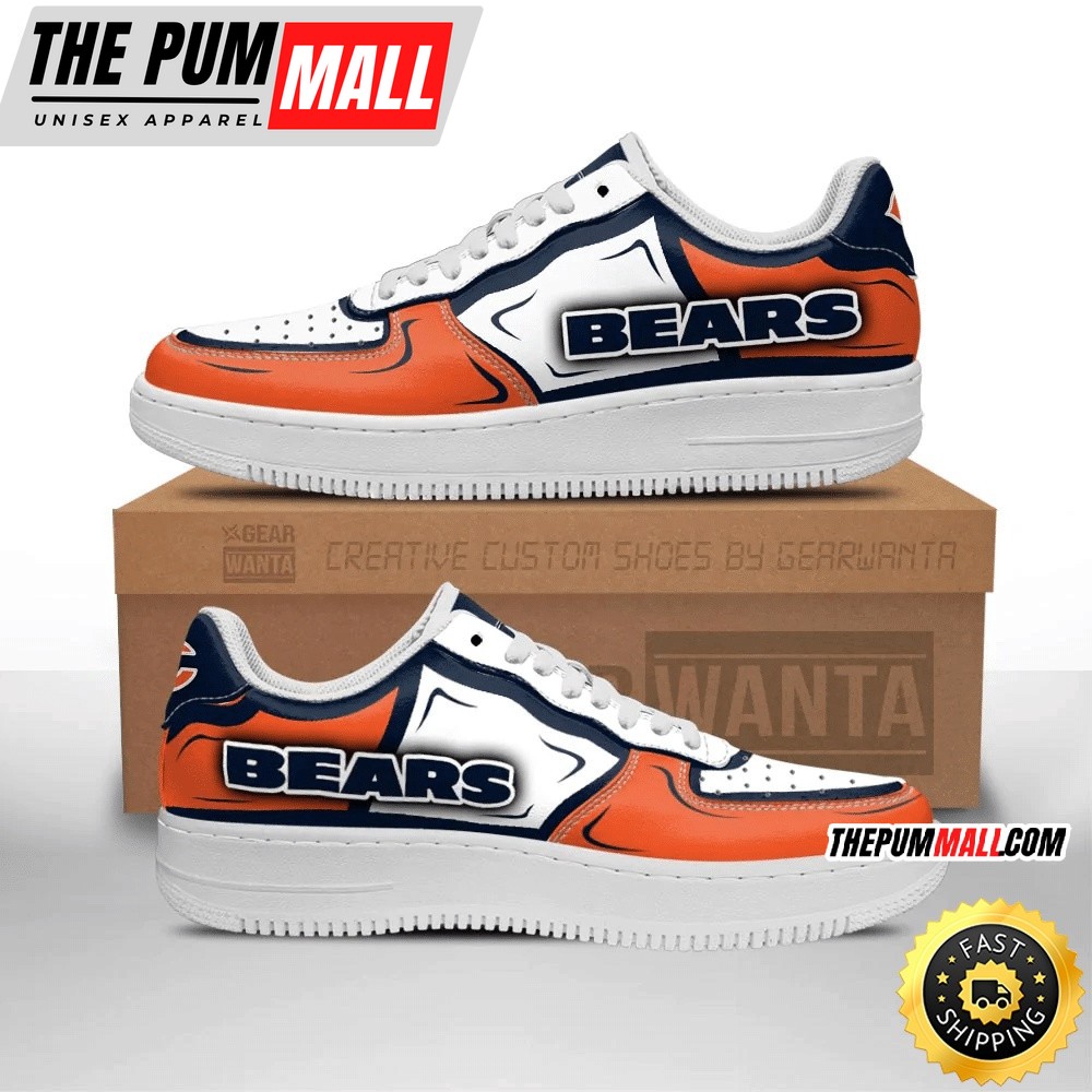 NFL Chicago Bears Air Force 1 Shoes Football Sports Sneaker Shoes