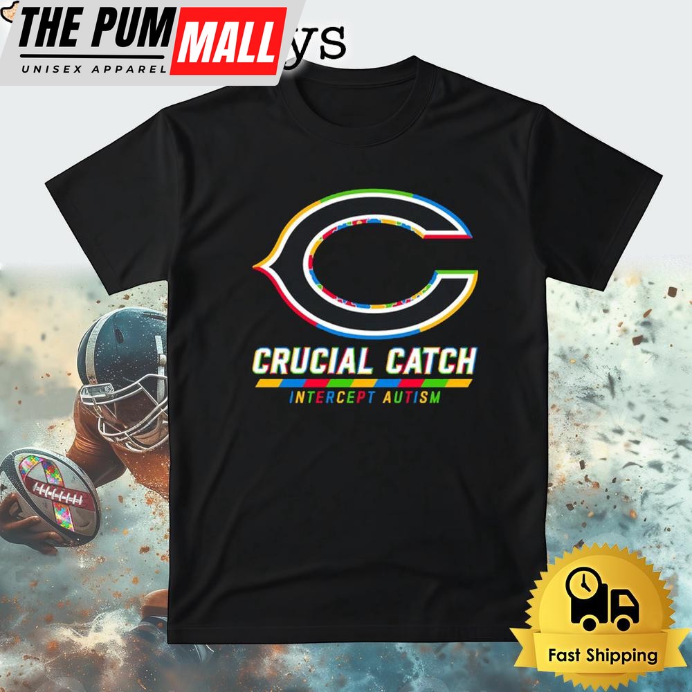 NFL Chicago Bears Autism Awareness T Shirt Crucial Catch