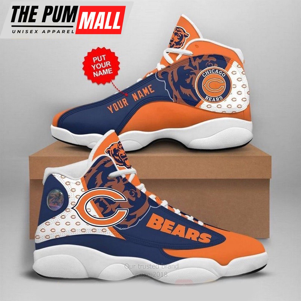 NFL Chicago Bears Custom Name Air Jd 13 Shoes Sneaker