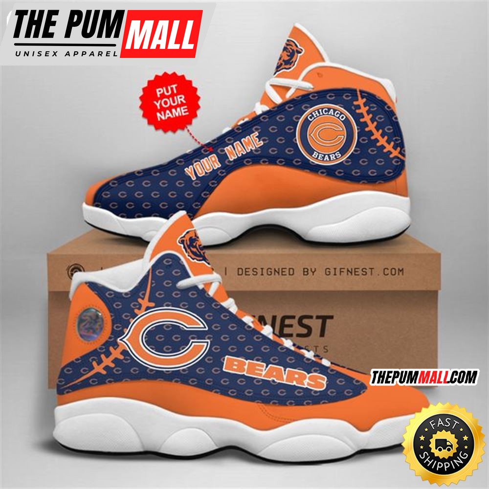NFL Chicago Bears Custom Name Air Jd 13 Shoes V3