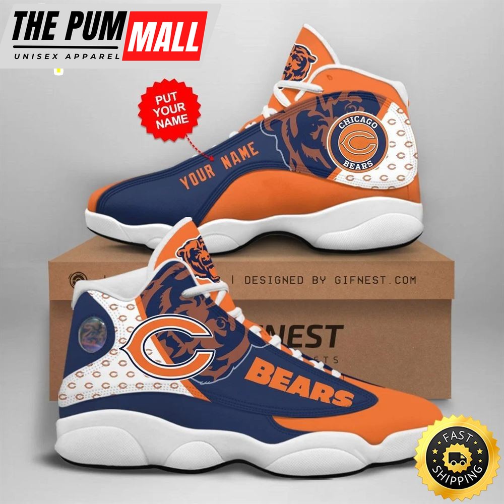 NFL Chicago Bears Custom Name Air Jd 13 Shoes V5