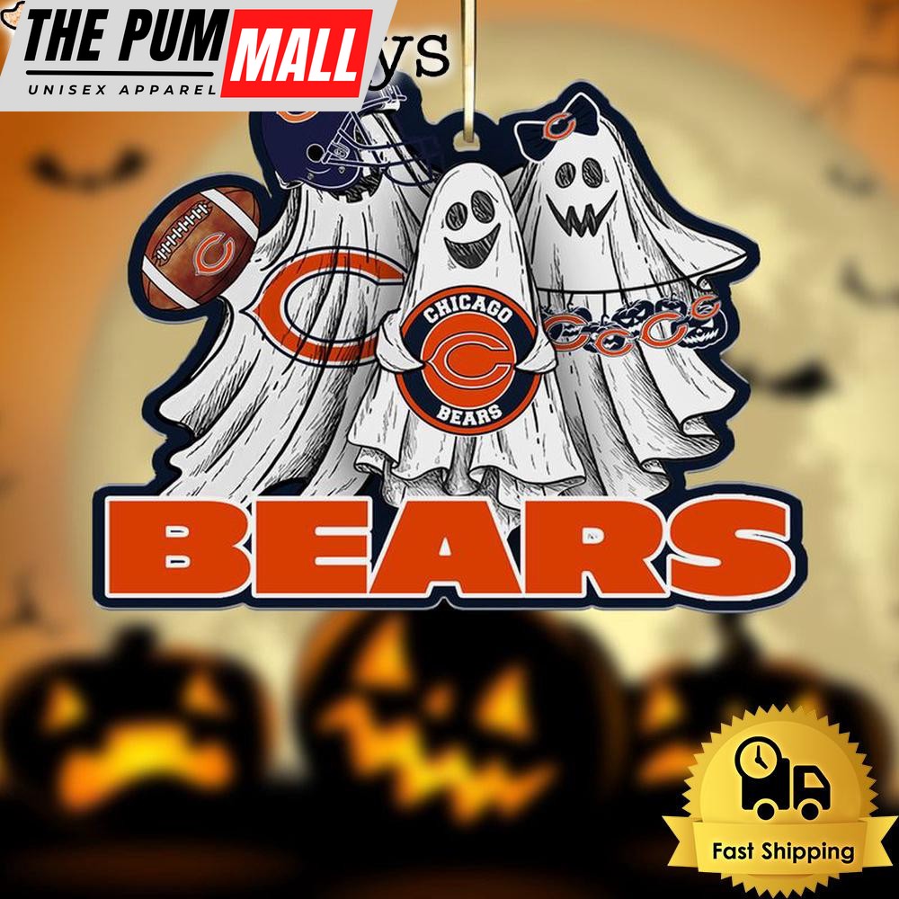 NFL Chicago Bears Football Halloween Ghosts Ornament Limited Edition