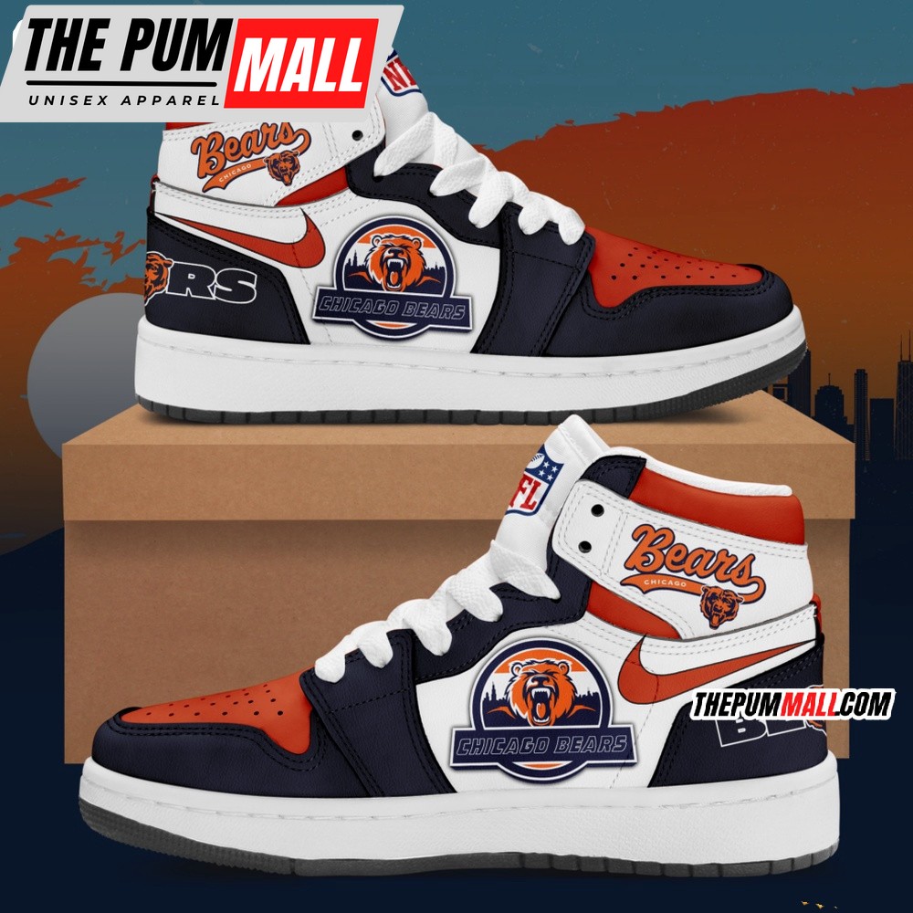 NFL Chicago Bears Football Logo Team Air Jd 1 Hightop Shoes