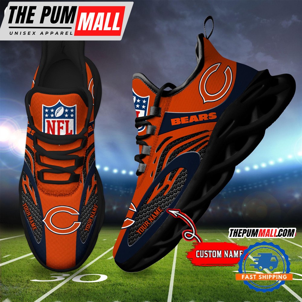 NFL Chicago Bears Football Logo Team New Design Max Soul Shoes Sneaker
