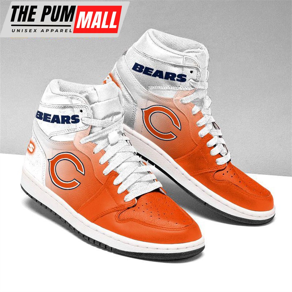 NFL Chicago Bears Football Team Air Jd 1 Hightop Shoes Sizes