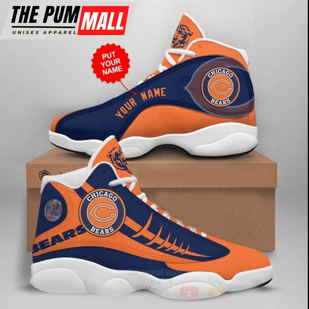 NFL Chicago Bears Football Team Custom Name Air Jd 13 Shoes