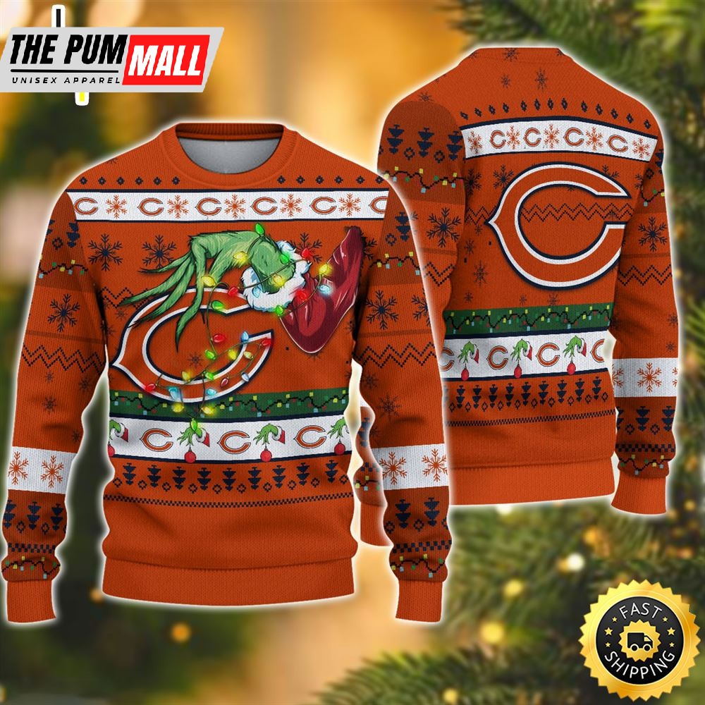 NFL Chicago Bears Grinch Christmas Ugly Sweater