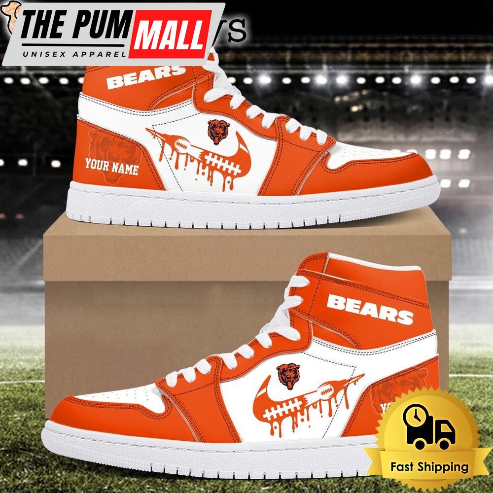 NFL Chicago Bears Grunge Style Custom Air Jd 1 Shoes