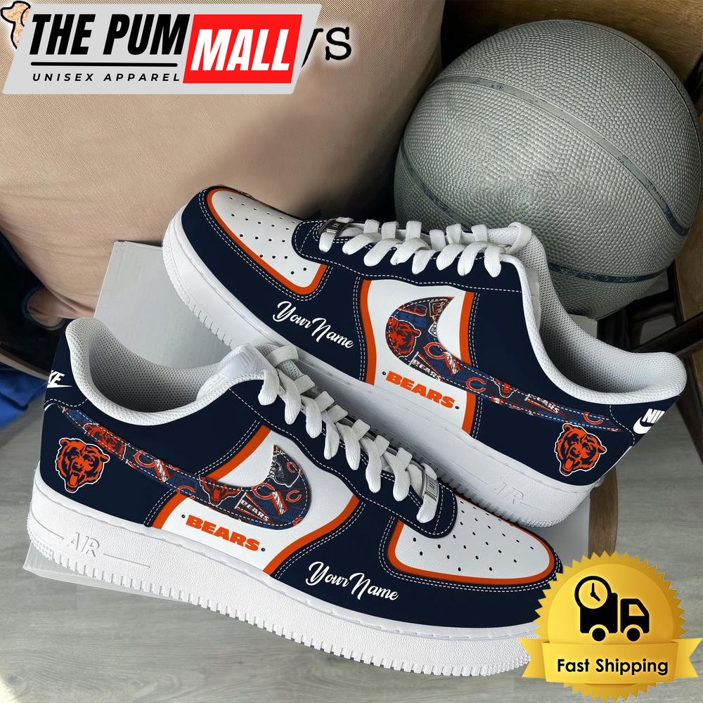 NFL Chicago Bears Logo Team Limited Edition New Design Custom Air Force 1 Shoes