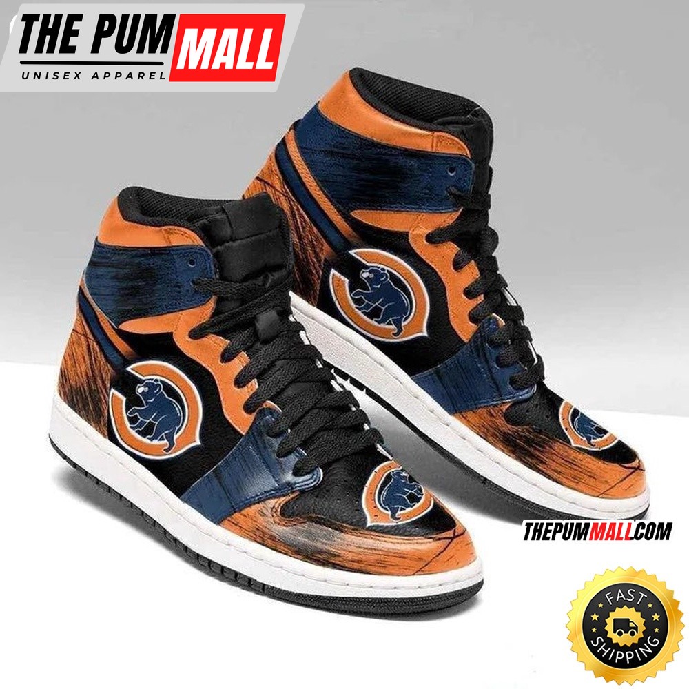NFL Chicago Bears Orange Black Air Jd 1 High Sneakers