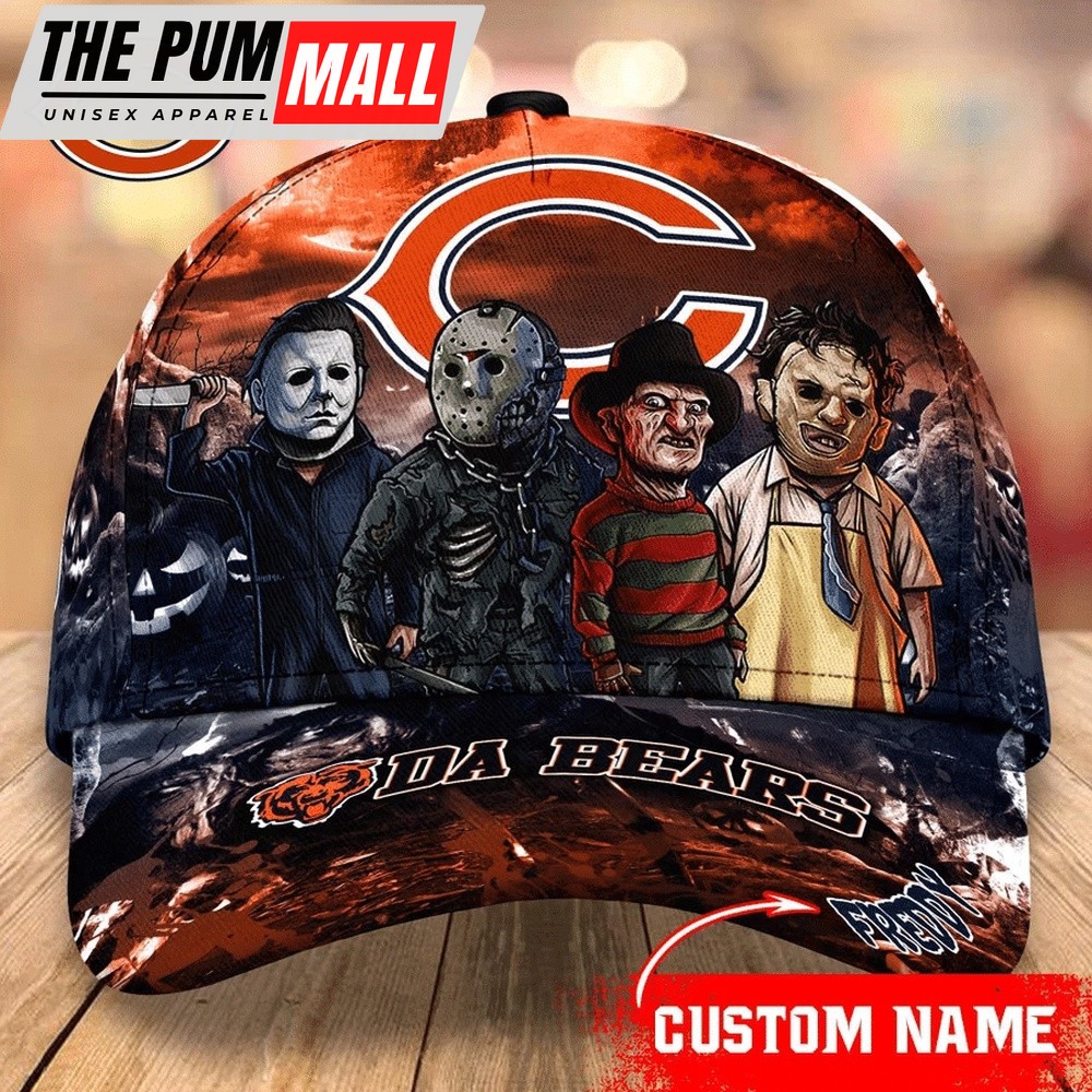 NFL Chicago Bears Special Horror Movie Characters Halloween Baseball Cap