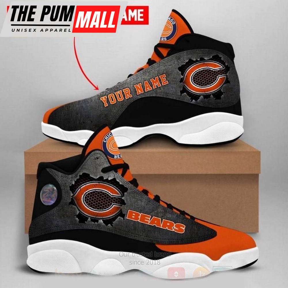 NFL Chicago Bears Team Custom Name Air Jd 13 Shoes Sneaker