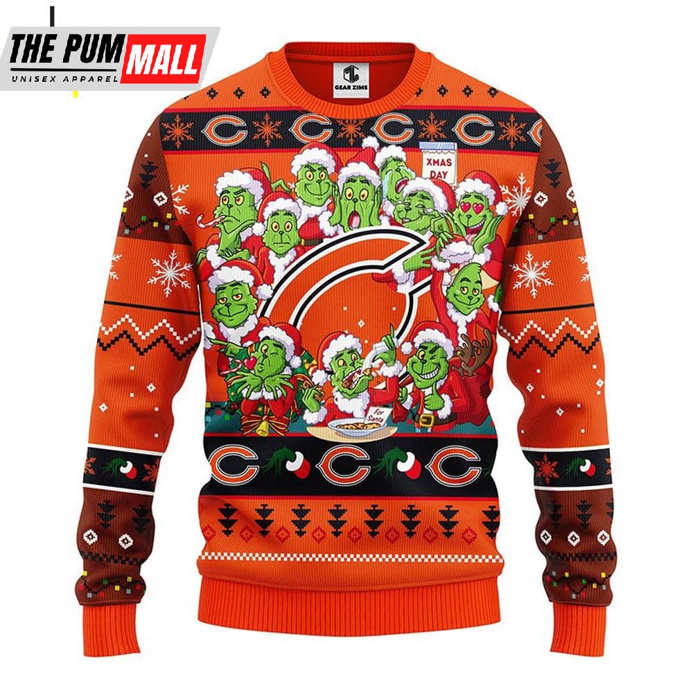 NFL Chicago Bears The Gricnh Christmas Ugly Sweater