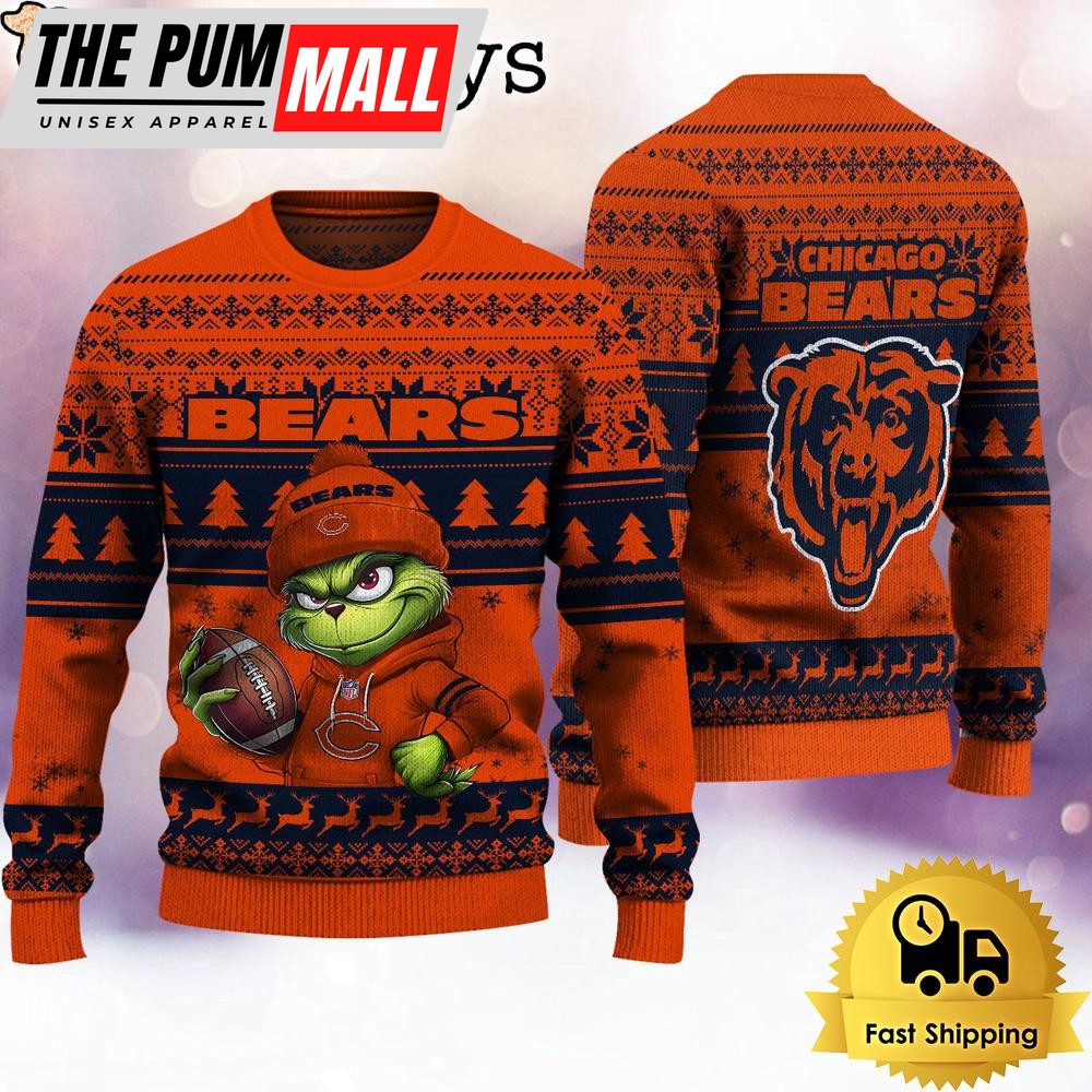NFL Chicago Bears The Grinch Ugly Christmas Sweater