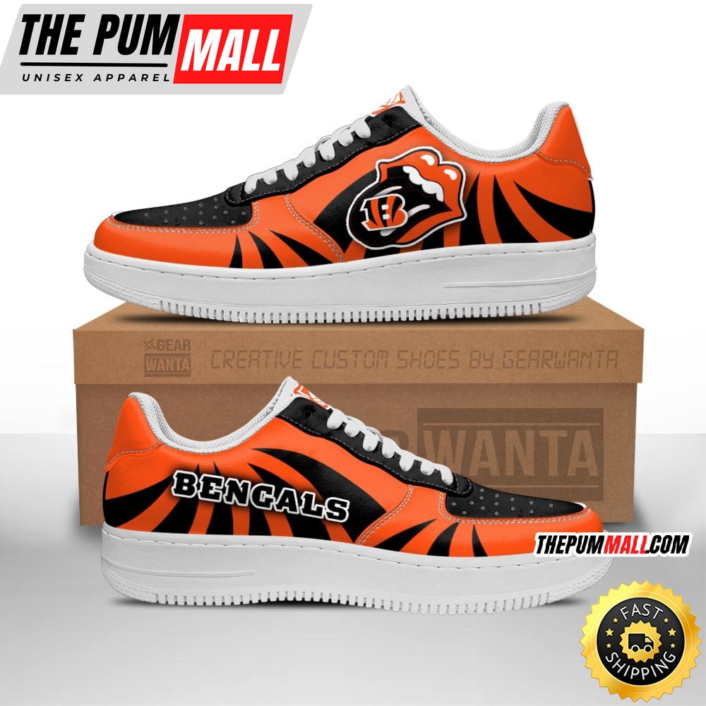 NFL Cincinnati Bengals Air Force 1 Shoes Sexy Lips For Fans