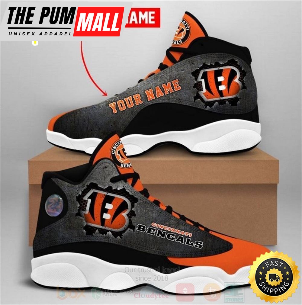 Nfl Cincinnati Bengals Custom Name Air Jd 13 Shoes