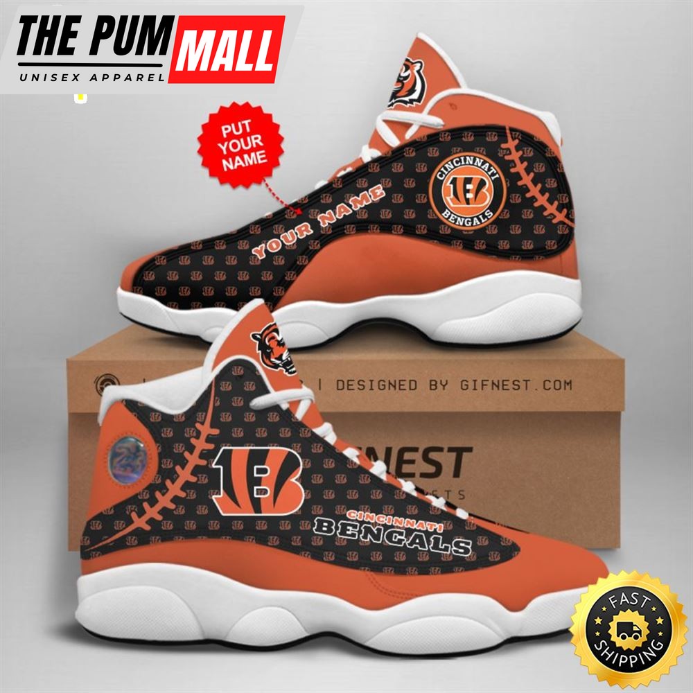NFL Cincinnati Bengals Custom Name Air Jd 13 Shoes V3