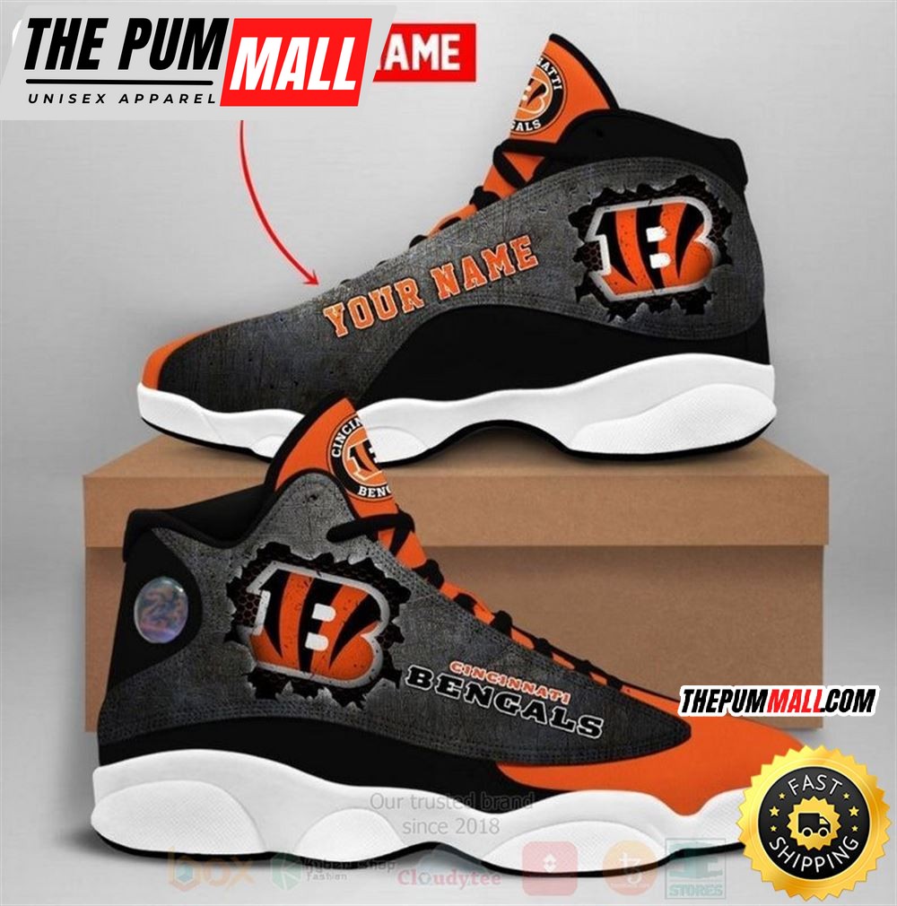 Nfl Cincinnati Bengals Custom Name Air Jd 13 Shoes