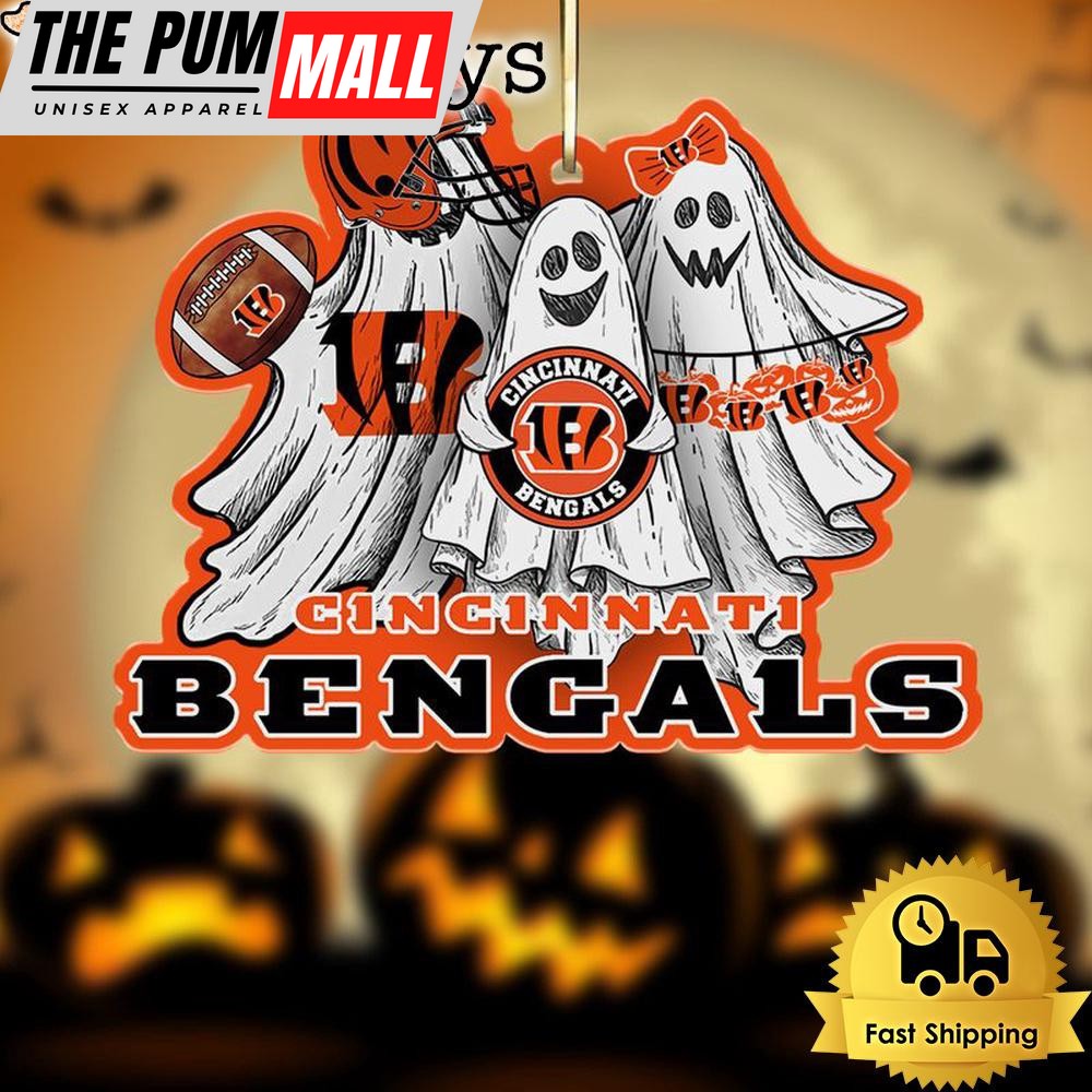 NFL Cincinnati Bengals Football Halloween Ghosts Ornament Limited Edition
