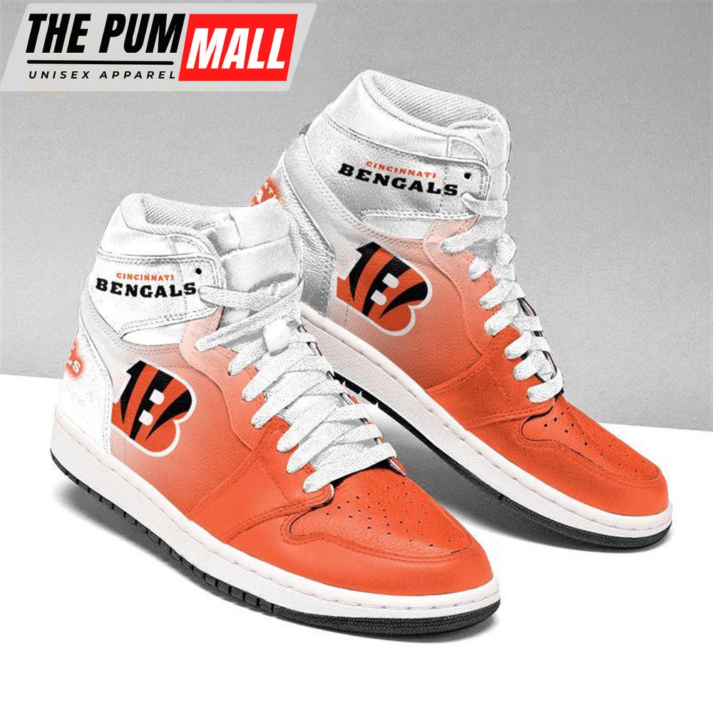 NFL Cincinnati Bengals Football Team Air Jd 1 Hightop Shoes Sizes