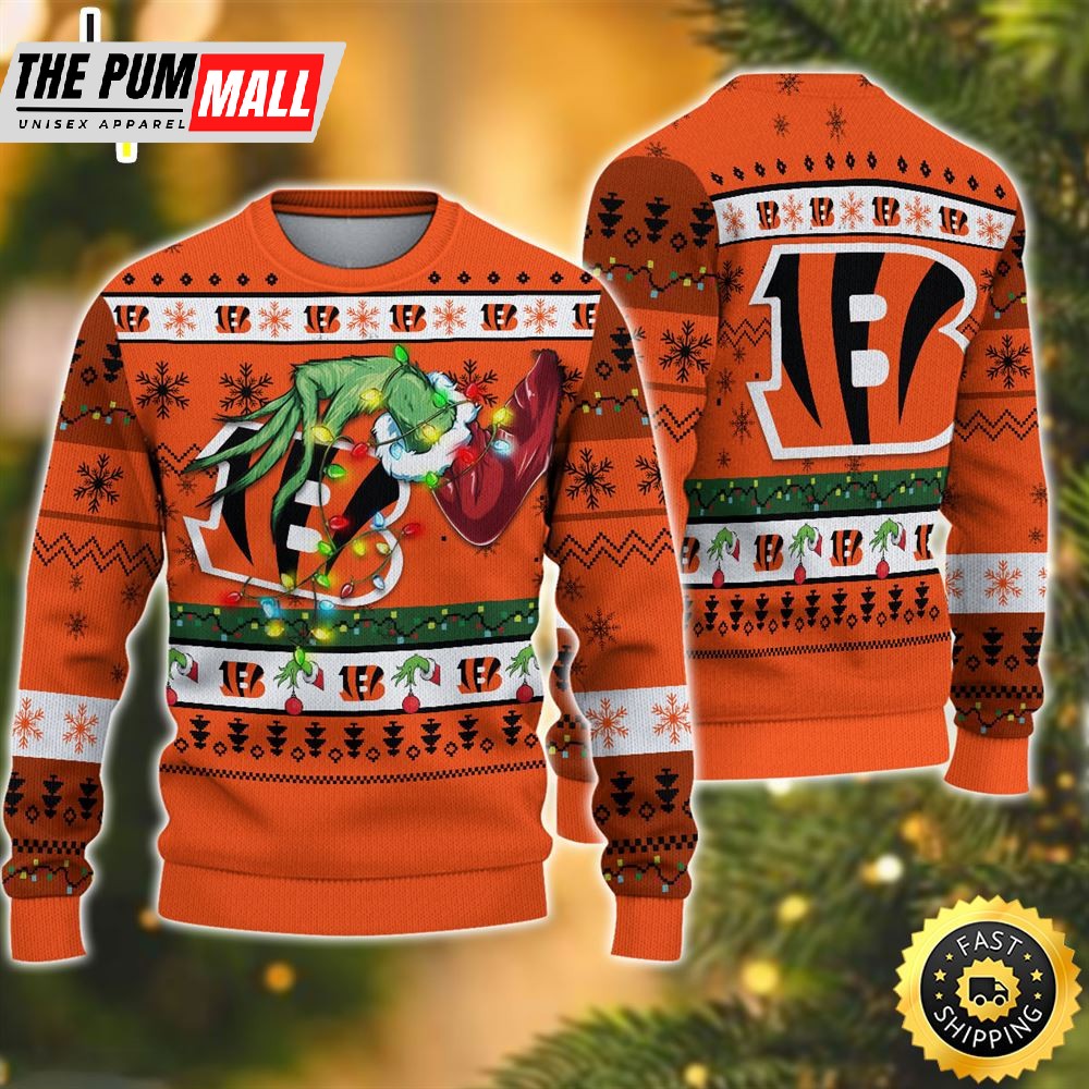 NFL Cincinnati Bengals Grinch Christmas Ugly Sweater