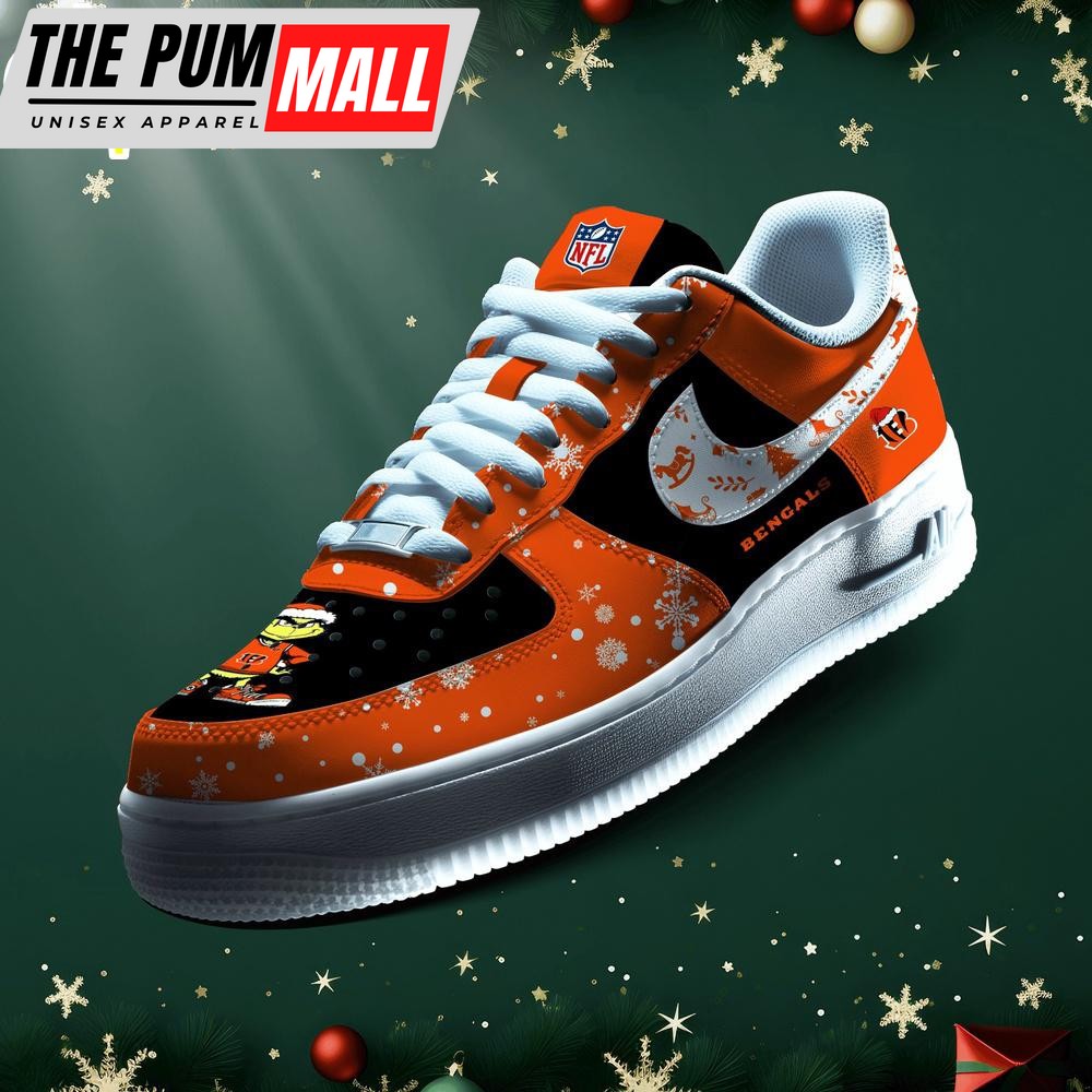 NFL Cincinnati Bengals Grinch Merry Christmas Sport Air Force 1 Shoes